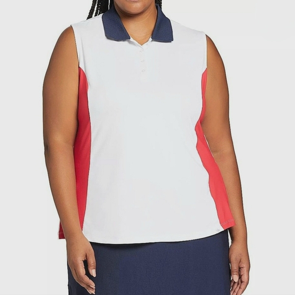 Lady Hagen White Patriotic Sleeveless Golf Top - Picture 1 of 14